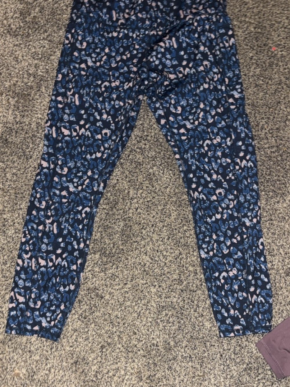 Women’s Blue Animal Print Stretch sport leggings XL
